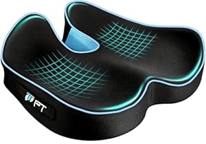 POOTACK Ergonomisches Sitzkissen aus Memory-Schaum – Für Bürostuhl, Autositz & Homeoffice, Weiche Sitzunterstützung mit Atmungsaktivem Bezug