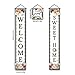 SUPERDANT Welcome to Our Sweet Home Porch Banner Roses Hanging Banner Door Hanging Flower Banner Hanging Decorations Welcome Couplet Sign Set for Home Front Door Porch Decor 3 Pcs/Set
