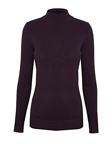 Image of Cielo Women's Solid Basic Stretch Mock Neck Pullover Knit Sweater