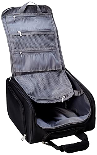 Amazon Basics Underseat Carry-On Rolling Travel Luggage Bag with Wheels, 14 Inches, Black