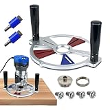 Oberfräsen Nutfräser - Verstellbares Holzbearbeitungswerkzeug | Bohrführung | für Möbelbau, Heimwerken, Renovierung, Holzverarbeitung