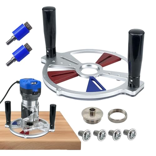 Router Milling Groove Bracket - Adjustable Track Rail Trimming Engraving, Router Circle Cutting Guide | For Furniture Making Pro