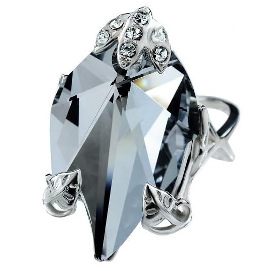 Argent sterling 925 cristaux originaux et certificat pour bijou feuille unique