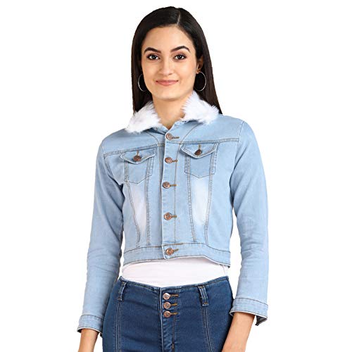 Image of Nifty Women's Denim Solid Long Sleeve Regular Fit Jacket
