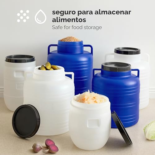 Miniatura 6 de Garronda Barril Bpa Libre 80 L Para Piensos Boca Ancha Gd-0087 Azul