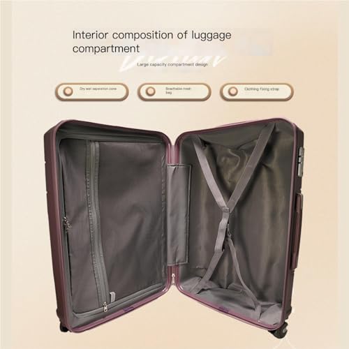 Suitcases Suitcase Large-Capacity Leisure Business Suitcase Universal Wheels Boardable 20-inch 24-inch 28-inch Trolley Case Suitcases with Wheels(Blue,20in)4