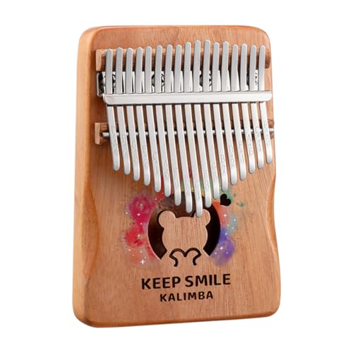 Kalimba - Piano de pulgar de 21 teclas/17 teclas, instrumento musical portátil para principiantes, regalos de música para amantes de la música (oso, pequeño)