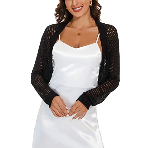 Women's Long Sleeve Open Front Bolero Shrug...
