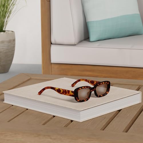 Frienda Black Rectangle Retro Chunky Sunglasses Pack Trendy Square Vintage 90s Glasses for Women Men2