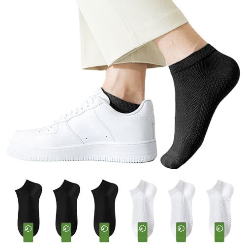 Mens Ankle Trainer Socks - 6 Pairs Summer Thin Breathable Causal Low Cut Socks