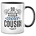 Tassen Becher günstig Kaufen-SENESS So sieht ein richtig cooler Cousin aus Tasse, Bester Cousin Geschenk der Welt, Geschenke zum Geburtstag für Männer, Geschenkideen, Tassen mit Sprüchen lustig, Kaffeetasse Kaffeebecher witzig