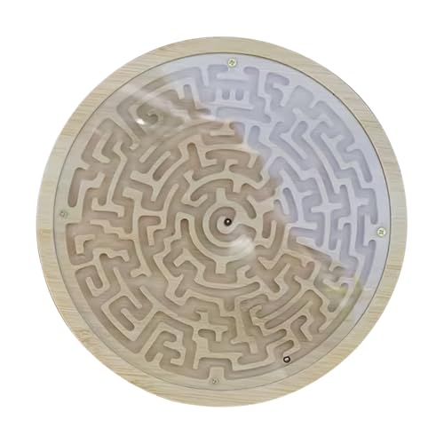 Juego de Laberinto | Juguete de Madera Laberinto - con 2 Bolas de Metal Actividad...