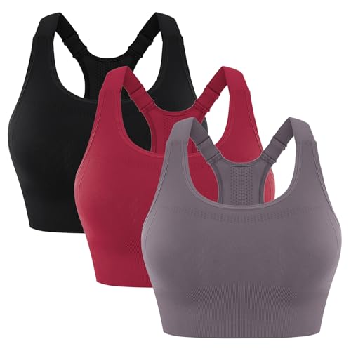 Soutien-Gorge de Sport Femme Maintien Élevé Anti-Choc Fitness S M L XL