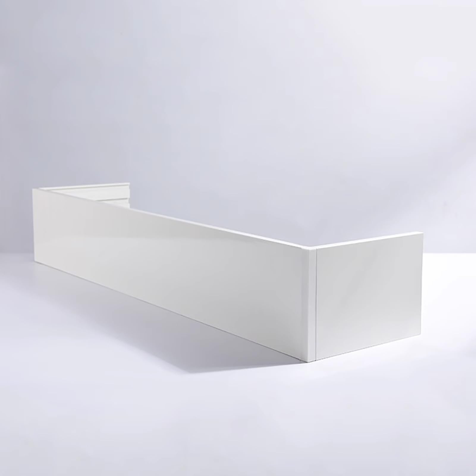 Rail Rideaux Plafond Cache-boîte à Rideau de Plafond en Alliage D'aluminium, Cantonnière de Rail de Rideau Robuste pour Rail Simple, Cantonnière de Rideau à Montage au Plafond pour Couvrir la Tringle(