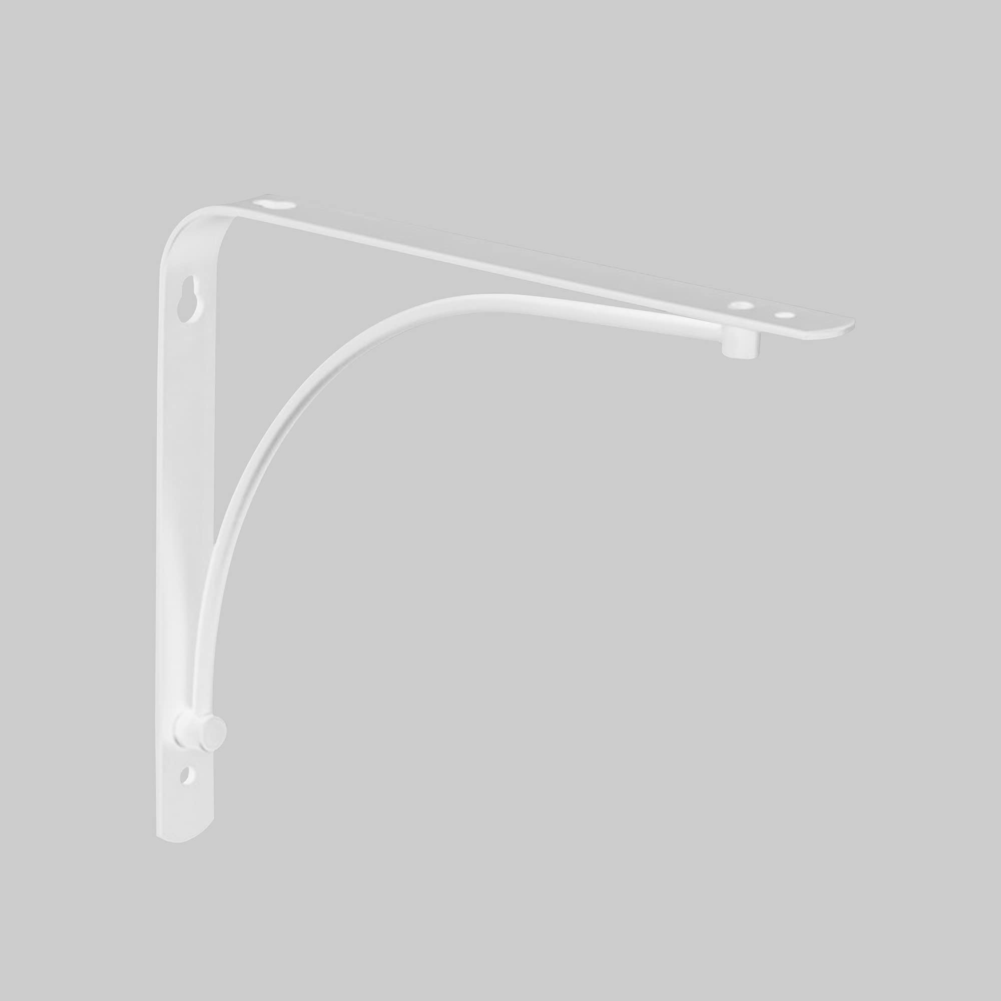Rbuk White Set Of 4 Arch Shelf Bracket, Wall Shelves Supports, Book Shelf Bracket, Decorative Shelving Brackets, Home Kitchen Bedroom Bathroom Shelving Decorations 4 Pack 230Mm X 180Mm