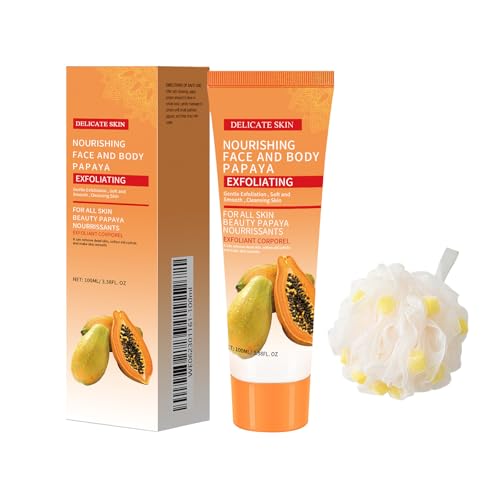 Exfoliating Gel, Body Scrub, Moisturizing Body Wash, for Clean, Moisturizes, Reliefs and Brightens Skin, Hidrata y Nutre la Piel, Suitable for all Skin Types, Contiene Flores de Baño