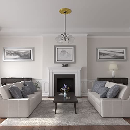 Image of Ekena Millwork CM22CNRGS 22 OD x 1 1 /2 P Cornelia Ceiling Medallion (fits Canopies up to 4 inch), Rich Gold