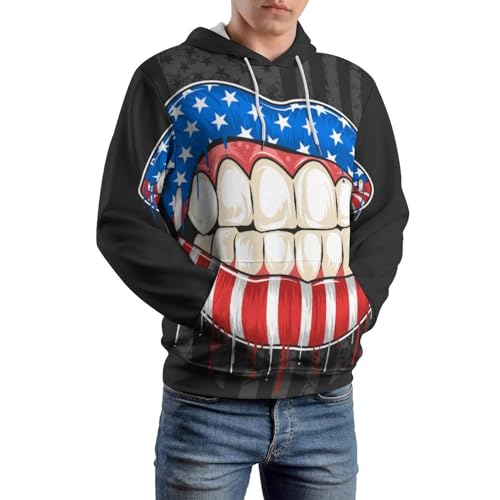 Sweats à capuche lèvre Amérique UMENG pull unisexe S - 6