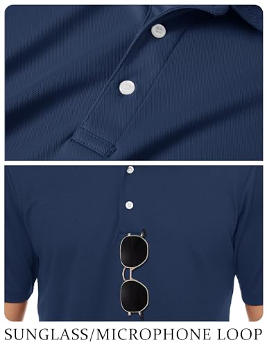 TACVASEN Mens Golf Shirt Dry Fit Mens Polo Shirts Short Sleeve Performance Golf Polos for Men with Collar Work Shirts4
