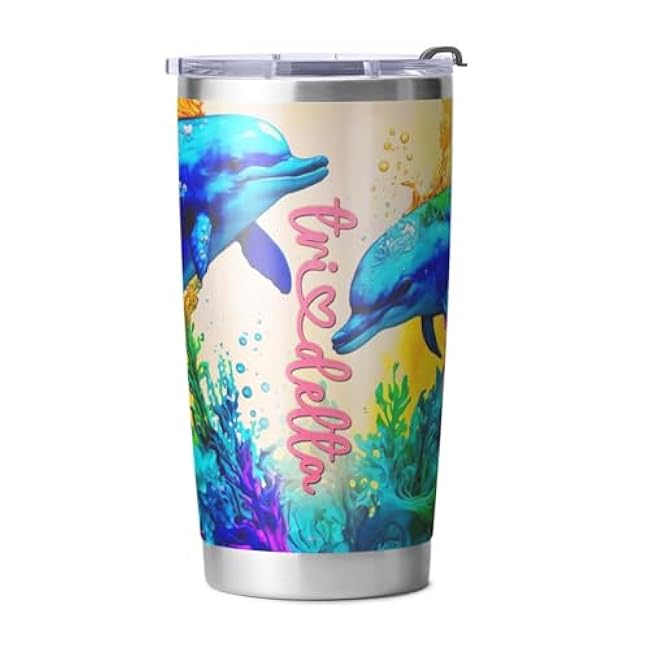 Delta Sigma Theta Sorority Paraphernalia - Official Vendor - 20 oz Stainless Steel Insulated Sublimation Tumbler - Classic