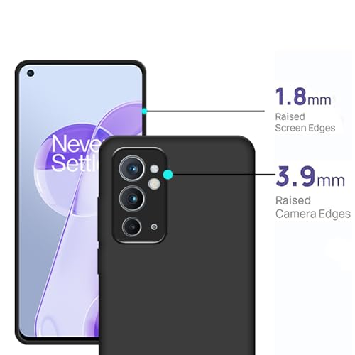 Image of HELLO ZONE Exclusive Matte Finish Soft Back Case Cover for OnePlus 9RT 5G - Black