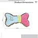 Vestamore Chewable Puppy Bone Toy, 17 Cm, Pp Cotton, Safe, Blue/Pink, Corn Fleece