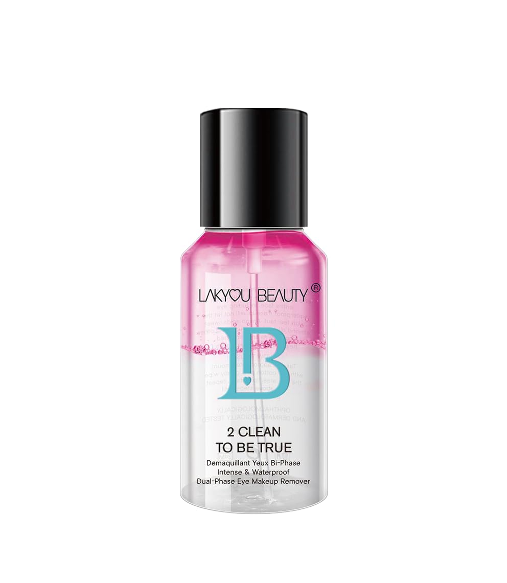 LAKYOU BEAUTY 2 Clean To Be True Makeup Remover - Pink (100ml) | Dual-Action Makeup Remover & Cleanser With Matte Finish-image-1