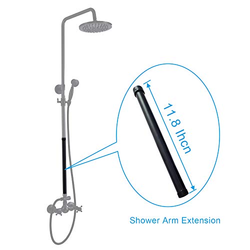 12 Inch Pipe Extension Tube Shower Oil Rubbed Bronze Commercial Longer Shower Pipe Brushed Brass For Shower Faucet Kit Bar Or Shower System Bar #TOP3