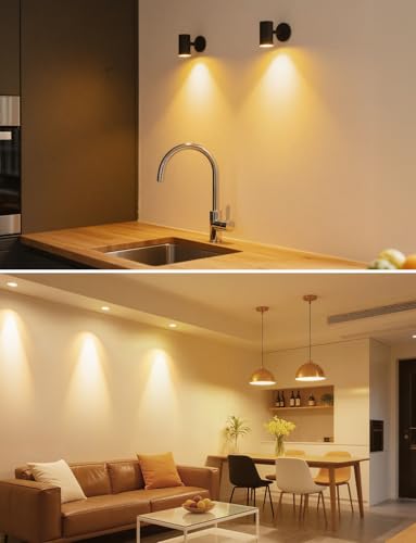 Lepro GU10 LED Warmweiss 6W Lampe, 2700K Warmweiß, 630 Lumen, 38° Abstrahlwinkel, Nicht dimmbar Reflektorlampe, Energiesparendes GU10 LED Leuchtmittel für Wohnzimmer, Küche, Schlafzimmer,4 Stück
