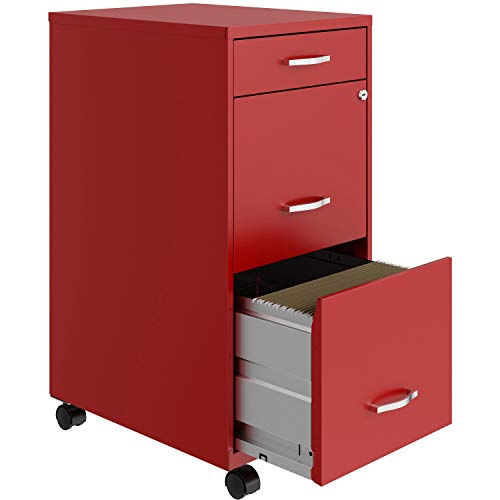 Lys Soho Box/File/File Mobile Red File Cabinet, 3 Drawer #TOP4