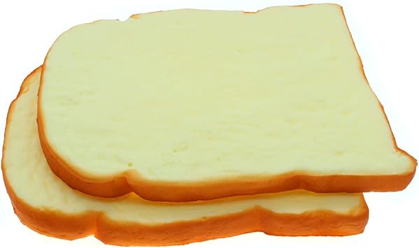 2PCS Artificial Bread Fake Toast Slice Simulation Food Model