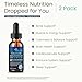 (2 Pack) 10 in 1 Magnesium Calcium Zinc Supplement with Vitamin C D3 K2, Glycinate Mag Vegan Liquid Drops Plus L-Theanine Boron Sea Moss Extract, Immune Support, Bone, Sleep & Leg Cramps, 1 Fl Oz