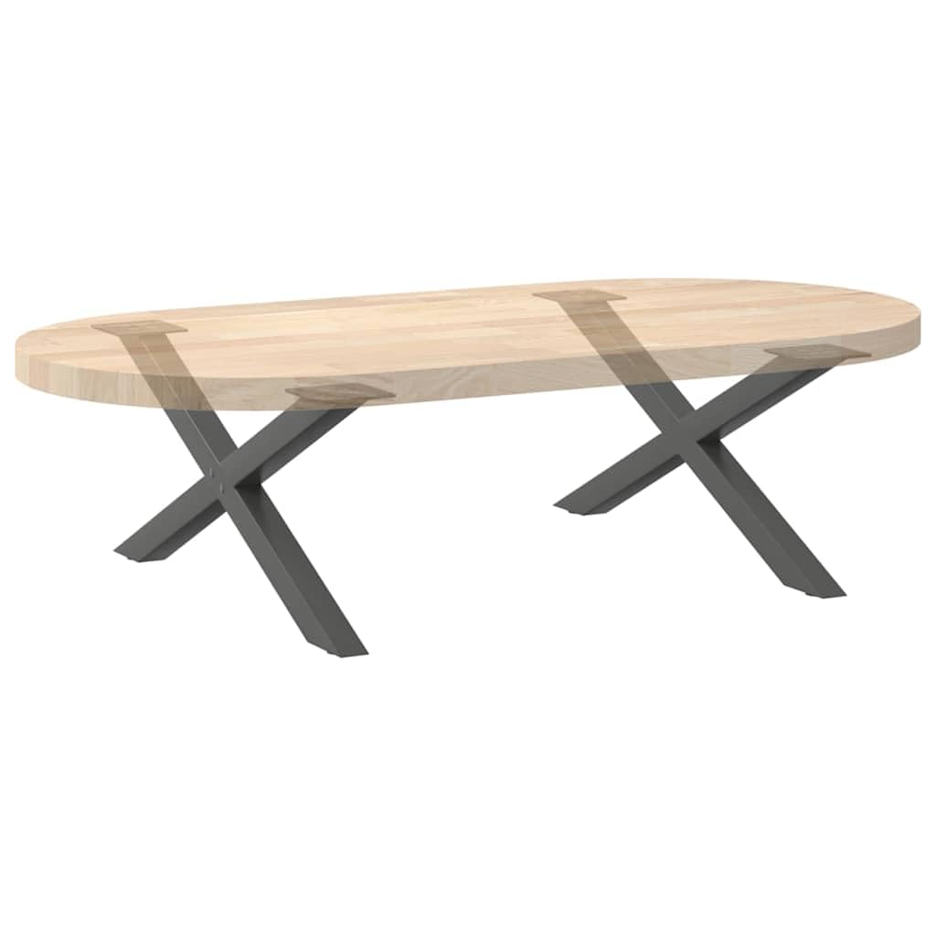 Nogi stolika kawowego X 2 sztuki antracyt 70 x 30-31 cm stal | Wstępnie wywiercony wspornik, w zestawie śruby, regulowane nóżki, nowoczesny geometryczny design