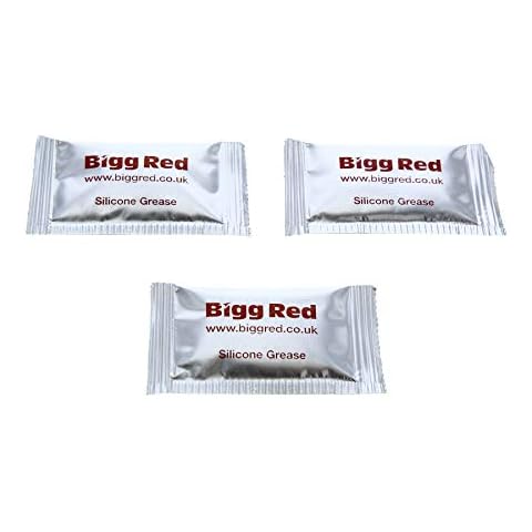 Bigg Red - Silicone Brake Caliper Grease - 5g x 3 Sachets - for Brake Caliper Seals, Pistons, Slider Bolts, Guide Pin Cover