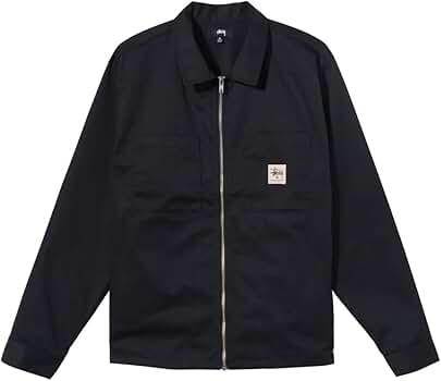 Amazon.co.jp: STUSSY ステューシー ZIP UP WORK LS SHIRT