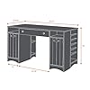 South Shore Artwork Craft Table with Storage Pure White, Coastal #2