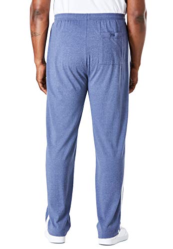 Kingsize Men's Big & Tall Striped Lightweight Sweatpants - Big - 4Xl, Navy #TOP2