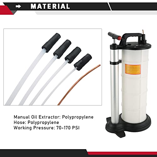 Atpeam Oil Changer Vacuum Fluid Extractor | Manual Engine Oil Extractor Oil Changer Vacuum Fluid Extractor Pump Tank Remover (9L) #TOP2