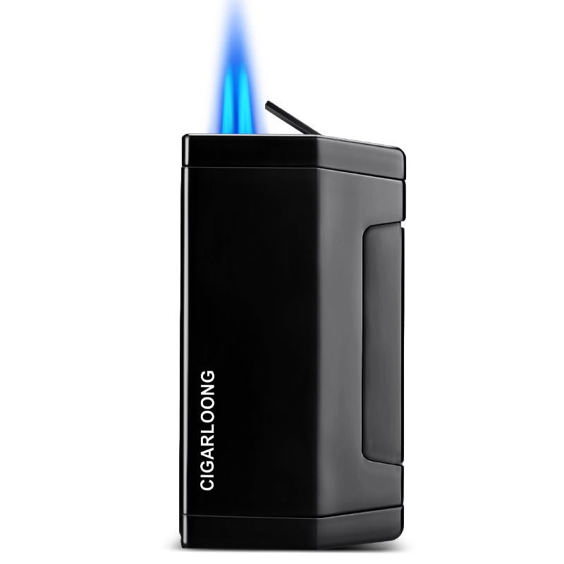 Encendedor antorcha portátil metálico resistente al viento miniatura 2