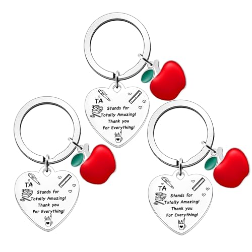 Yrerndre Lehrer-Schlüsselanhänger für Damen, Herren, Lehrer, Wertschätzungsgeschenke für Lehrer, Schmuck, Geschenk, Dankeschön, Geschenk für Lehrer, Geschenk zum Schulabschluss, Erntedankfest