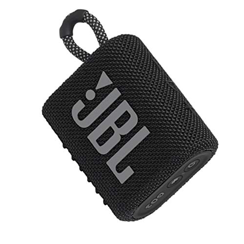 JBL GO 3 - ポータブル ワイヤレス Bluetooth スピーカー、防水および防塵 (IP67)、高忠実度サウンドで最大 5 時間再生、ブラック