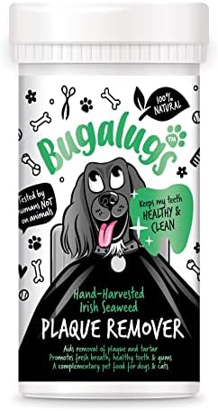 BUGALUGS Plaque Off Remover For Dog 70g Teeth & Bad Breath 100% Natural | Plaque Off Dogs No Need For Dog Toothbrush or Dog Toothpaste | Remove Dog Bad Breath & Plaque Remover For Dogs & Cats (70g)