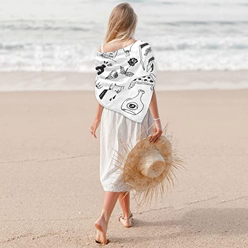 Oyihfvs Women's Square Silk Scarf Neckerchief Scarves Headscarf Shawl Polyester Wrap4