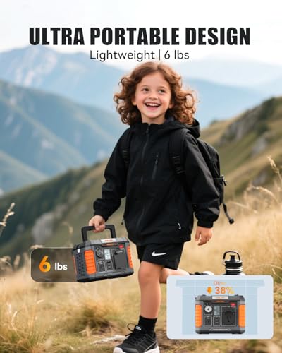 BALDR Portable Power Station 300W, 231Wh Solar Generator Backup Lithium Battery Power Supply, 120V Pure Sine Wave AC Outlet, QC 3.0, Type C Input/Output, for Home Camping Emergency… - Image 4