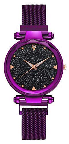 Acnos® Premium Hours 3,6,9 Represents Line and 12 Represent Diamond Purple 21st Century Magnet Analog Watch for Girls and Women(MGNT-Purple) (B082X5S158) Amazon Price History, Amazon Price Tracker