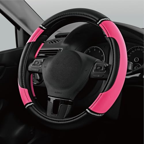 Road Comforts Leather Steering Wheel Cover - Made with PVC Leathe...