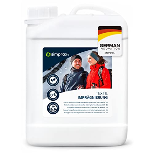 simprax® Impermeabilisant Tissu Textile - Protection Ecologique et Performante - Certifie Oeko Bombe Impermeabilisante Textile Ideal pour Ski Softshell...