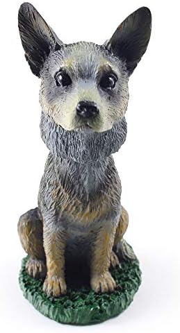 Amazon Com Australian Cattle Dog Bobblehead Blue Heeler Figure For Car Dash Desk Fun Accessory Toys Games