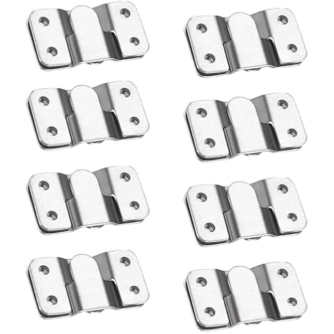 Flush Mount Bracket, Headboard Wall Mounting Brackets-56 x 30mm Interlocking Hanging Bracket, Mounting Hardware for Picture Hanging and Sectional Couch Connectors (8 Pairs) Cover