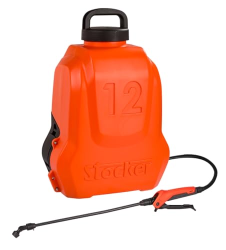 Stocker - Pompa a Zaino Elettrica 12 L Li-Ion FPM - Batteria Ricaricabile 18 V, Pressione 3.5/7 Bar, Lancia in Alluminio, Nebulizzazione Ultra Fine